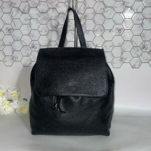 Alessandro Mari Made in Italy Sleek Black Backpack